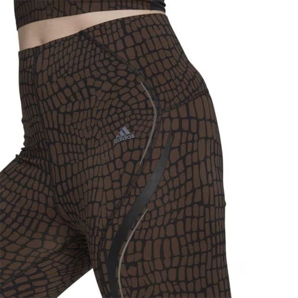 adidas TLRD HIIT Croco Luxe Training 7/8 Leggings NWT Small